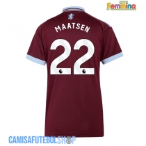 Camisa de time de futebol Aston Villa Ian Maatsen #22 Replicas 1º Equipamento Feminina 2026-27 Manga Curta